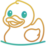 a cute little neon rubber ducky